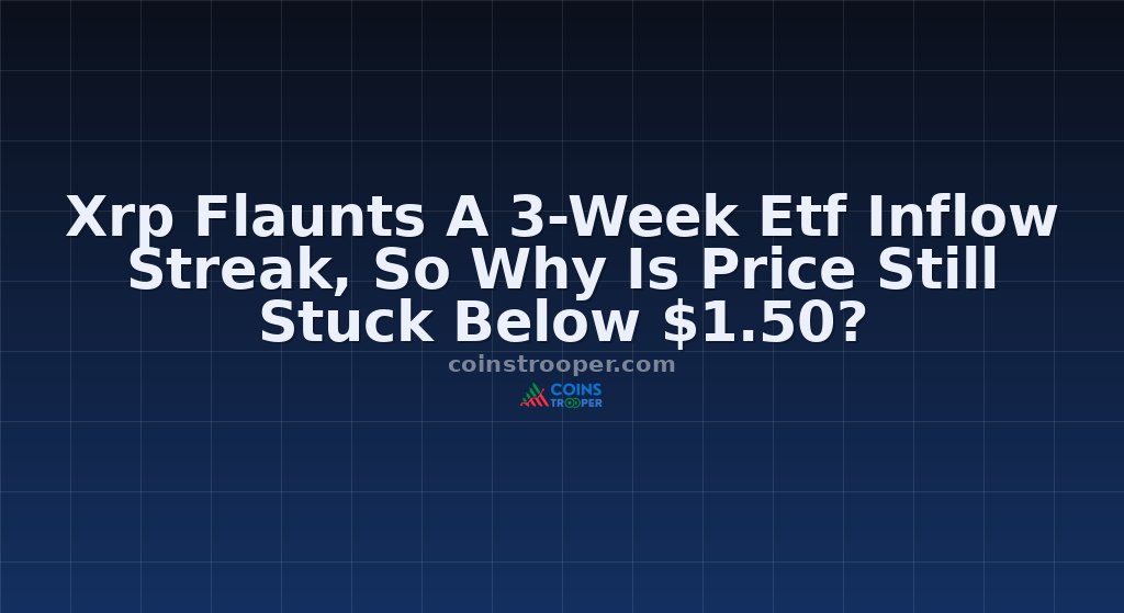 Xrp Flaunts A 3-Week Etf Inflow Streak, So Why Is Price Still Stuck Below $1.50?