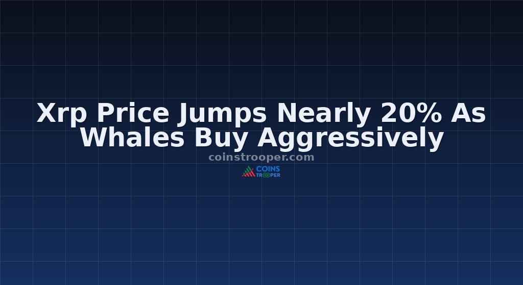 Xrp Price Jumps Nearly 20% As Whales Buy Aggressively