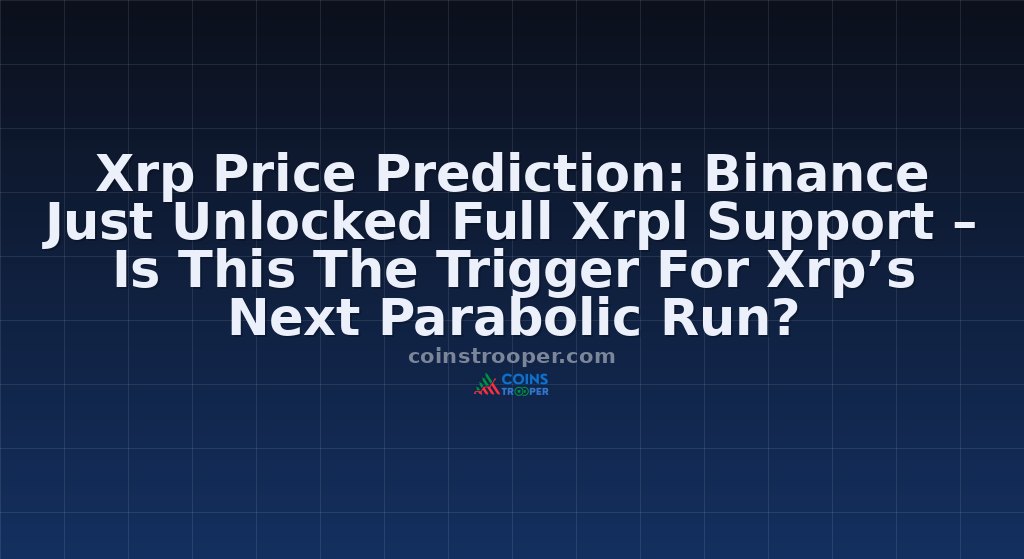 Xrp Price Prediction: Binance Just Unlocked Full Xrpl Support – Is This The Trigger For Xrp’s Next Parabolic Run?