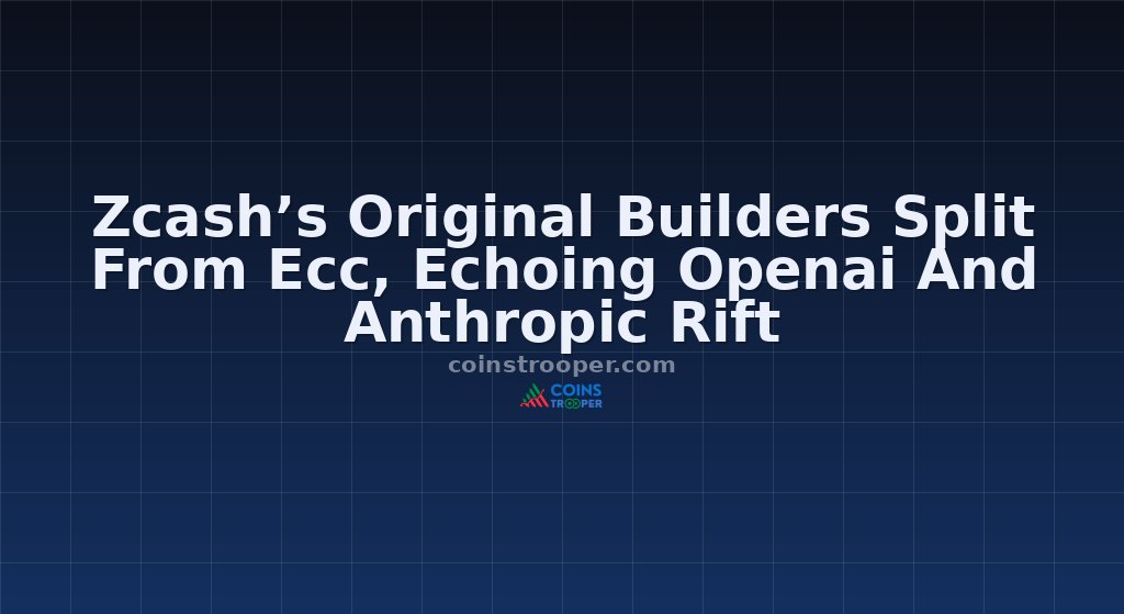 Zcash’s Original Builders Split From Ecc, Echoing Openai And Anthropic Rift