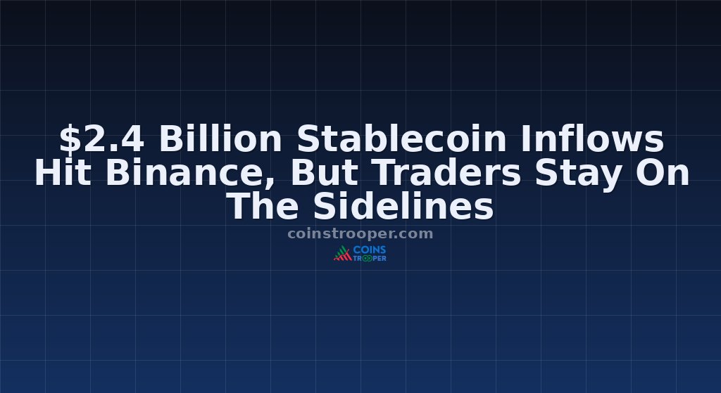 $2.4 Billion Stablecoin Inflows Hit Binance, But Traders Stay On The Sidelines