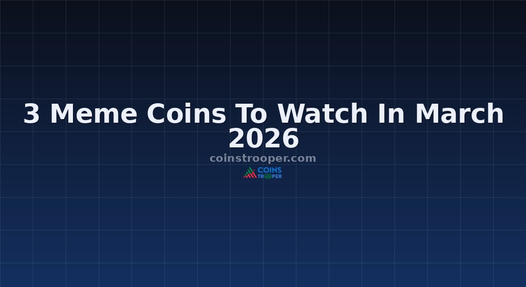 3 Meme Coins To Watch In March 2026