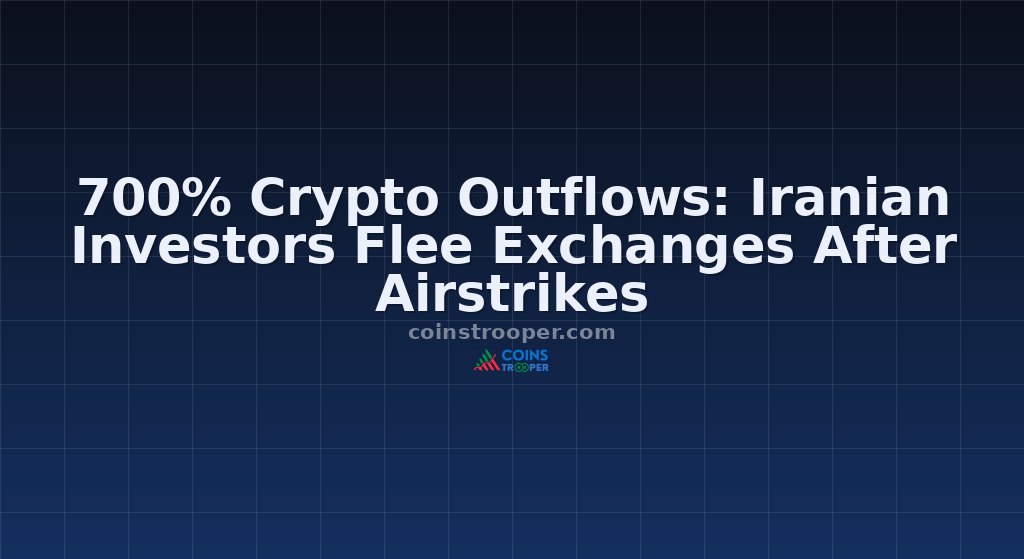 700% Crypto Outflows: Iranian Investors Flee Exchanges After Airstrikes