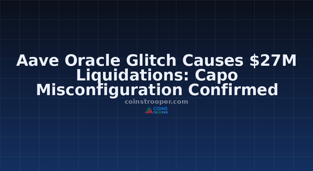 Aave Oracle Glitch Causes $27M Liquidations: Capo Misconfiguration Confirmed