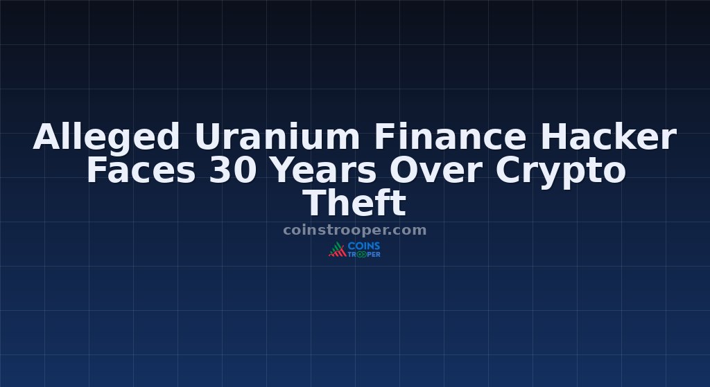 Alleged Uranium Finance Hacker Faces 30 Years Over Crypto Theft