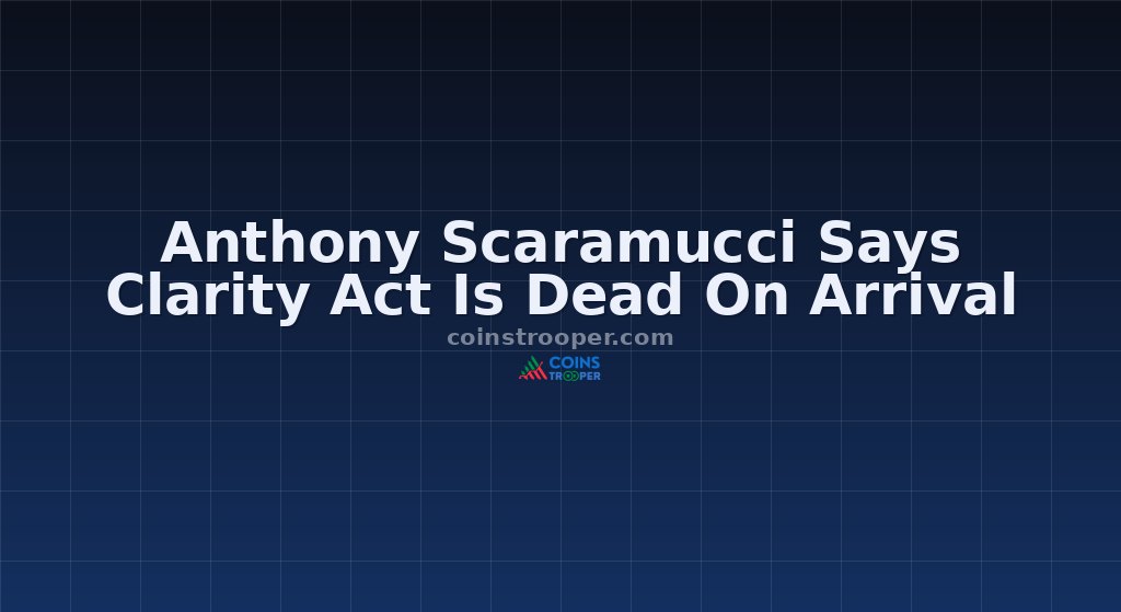 Anthony Scaramucci Says Clarity Act Is Dead On Arrival