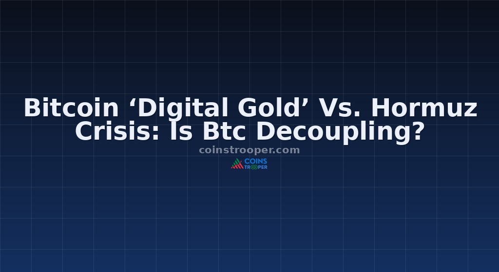 Bitcoin ‘Digital Gold’ Vs. Hormuz Crisis: Is Btc Decoupling?
