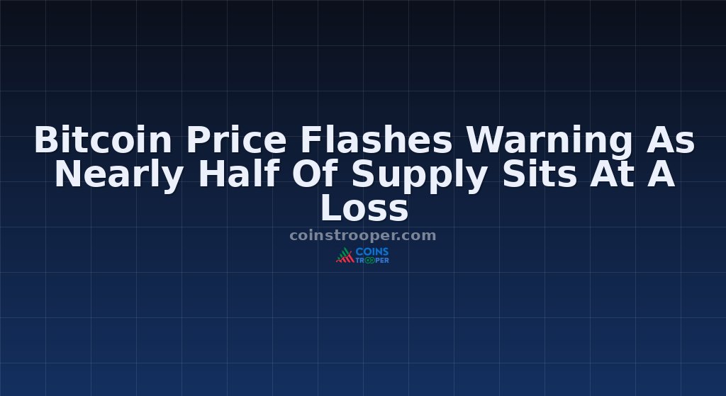 Bitcoin Price Flashes Warning As Nearly Half Of Supply Sits At A Loss