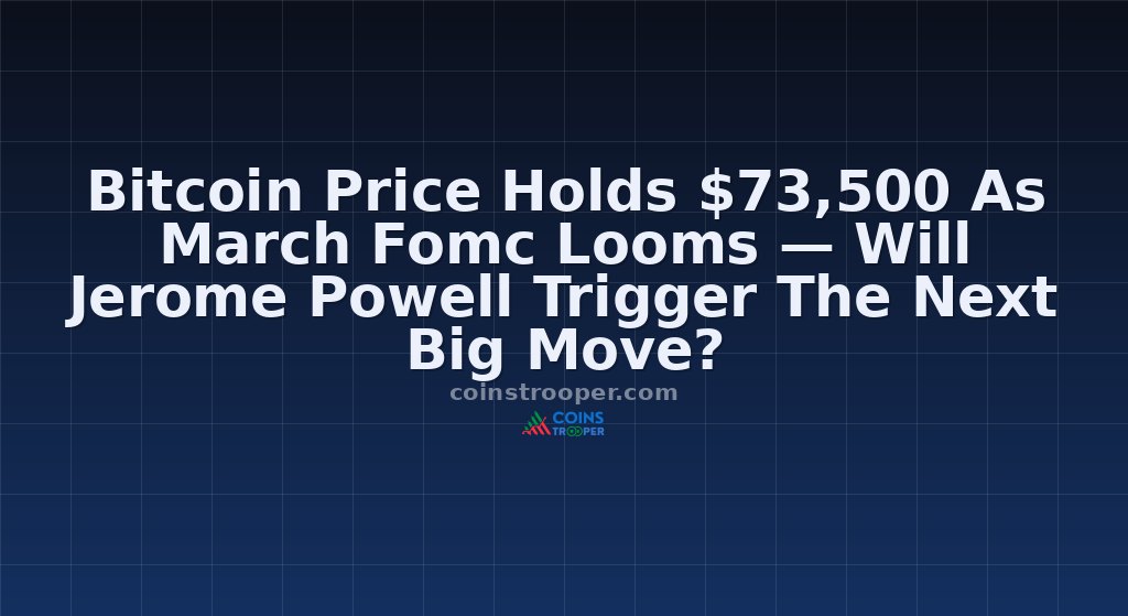 Bitcoin Price Holds $73,500 As March Fomc Looms — Will Jerome Powell Trigger The Next Big Move?