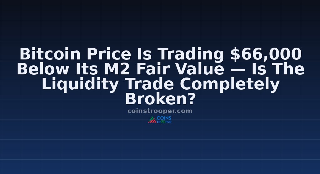 Bitcoin Price Is Trading $66,000 Below Its M2 Fair Value — Is The Liquidity Trade Completely Broken?