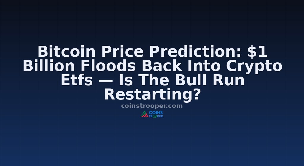 Bitcoin Price Prediction: $1 Billion Floods Back Into Crypto Etfs — Is The Bull Run Restarting?