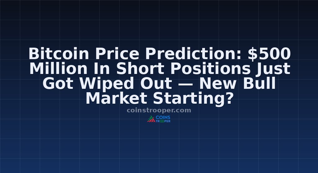 Bitcoin Price Prediction: $500 Million In Short Positions Just Got Wiped Out — New Bull Market Starting?