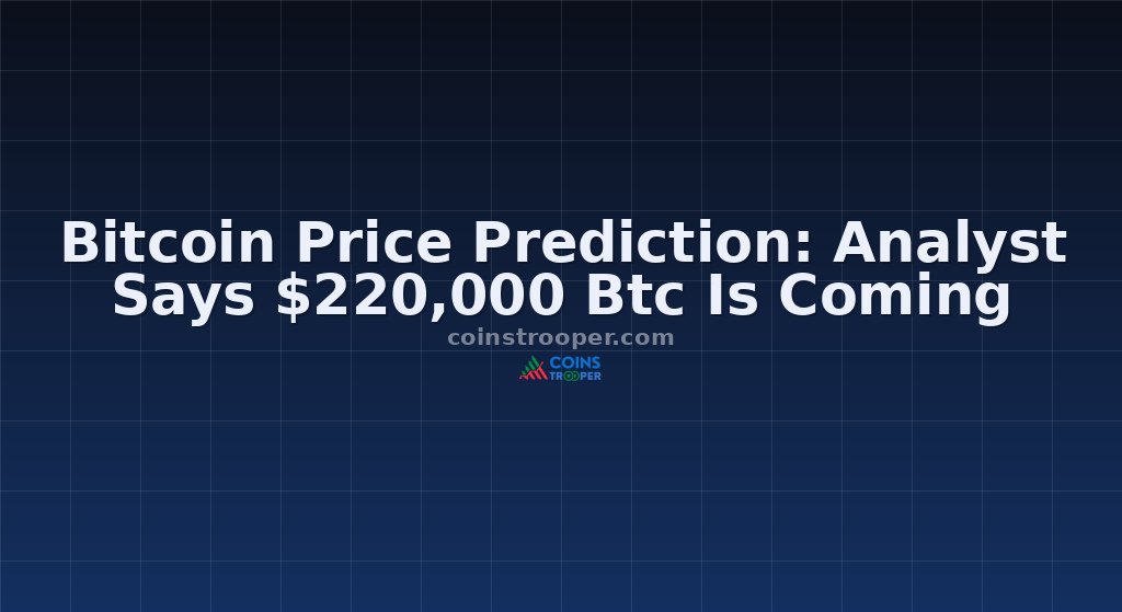 Bitcoin Price Prediction: Analyst Says $220,000 Btc Is Coming