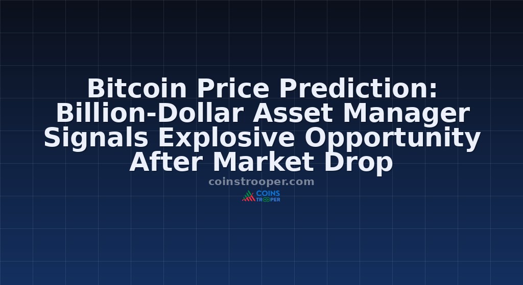Bitcoin Price Prediction: Billion-Dollar Asset Manager Signals Explosive Opportunity After Market Drop