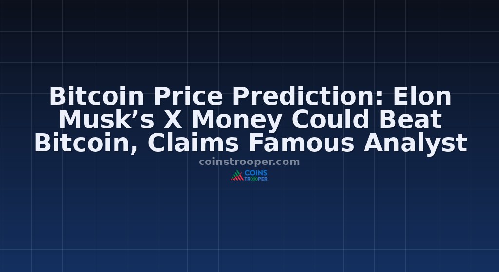 Bitcoin Price Prediction: Elon Musk’s X Money Could Beat Bitcoin, Claims Famous Analyst