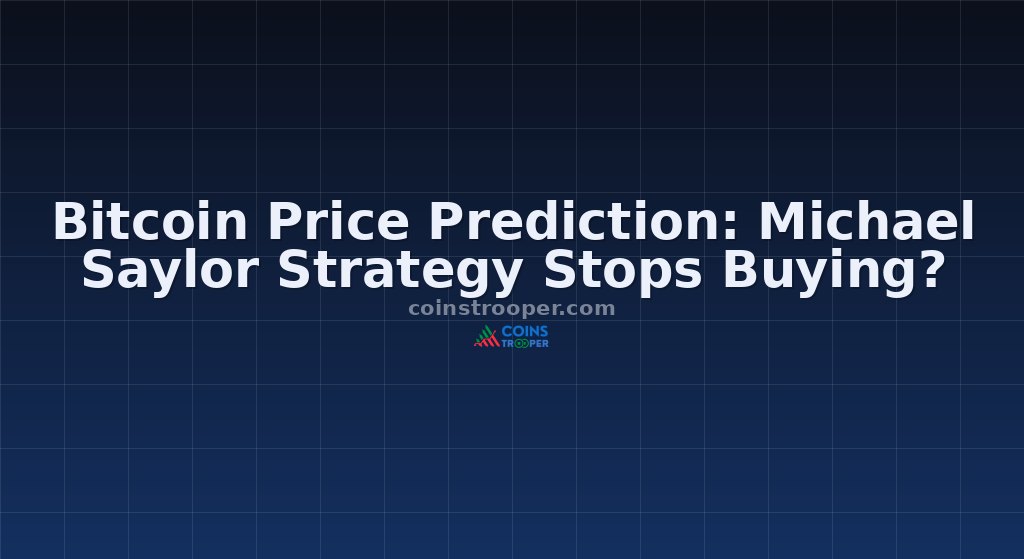 Bitcoin Price Prediction: Michael Saylor Strategy Stops Buying?