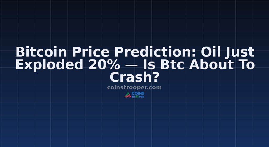 Bitcoin Price Prediction: Oil Just Exploded 20% — Is Btc About To Crash?
