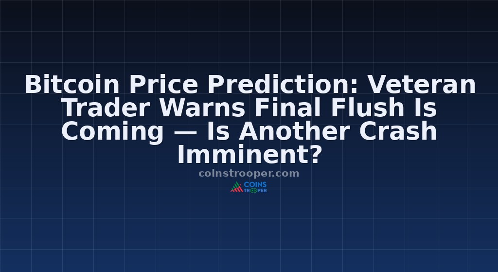 Bitcoin Price Prediction: Veteran Trader Warns Final Flush Is Coming — Is Another Crash Imminent?