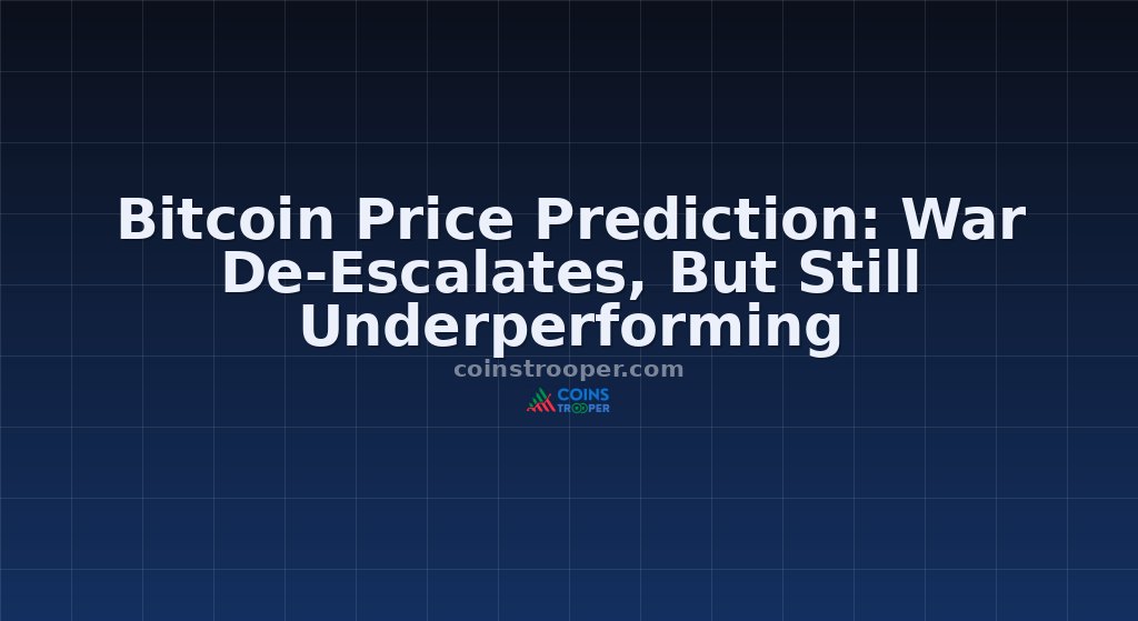 Bitcoin Price Prediction: War De-Escalates, But Still Underperforming