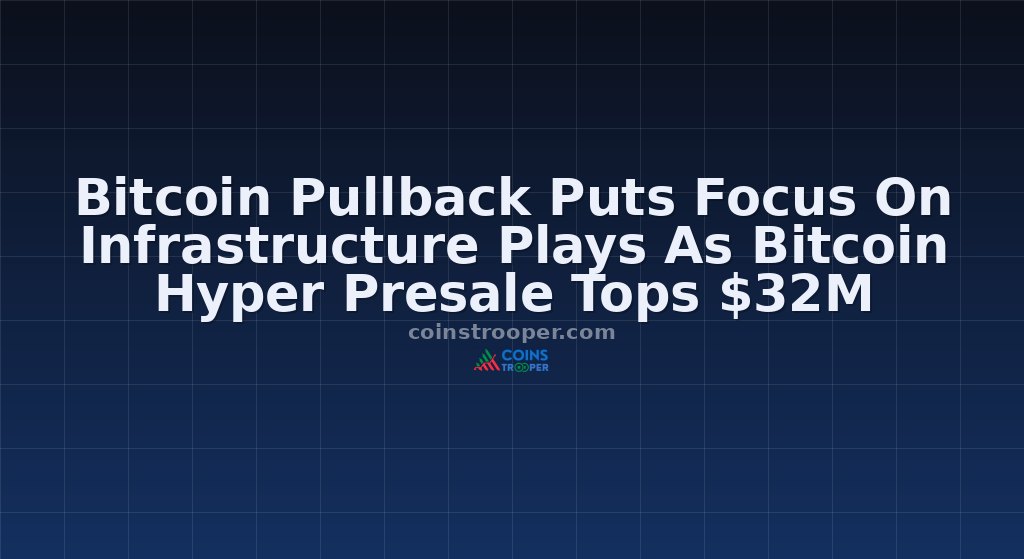 Bitcoin Pullback Puts Focus On Infrastructure Plays As Bitcoin Hyper Presale Tops $32M
