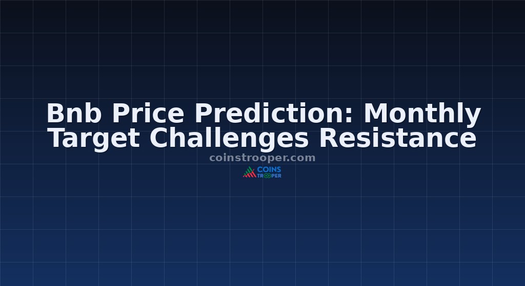 Bnb Price Prediction: Monthly Target Challenges Resistance