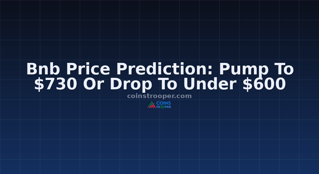 Bnb Price Prediction: Pump To $730 Or Drop To Under $600