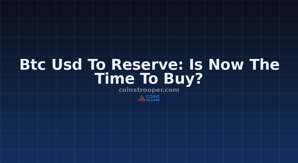 Btc Usd To Reserve: Is Now The Time To Buy?