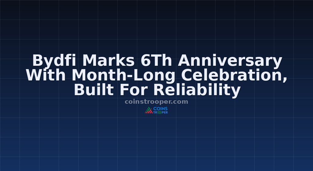 Bydfi Marks 6Th Anniversary With Month-Long Celebration, Built For Reliability