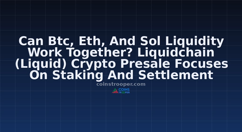 Can Btc, Eth, And Sol Liquidity Work Together? Liquidchain (Liquid) Crypto Presale Focuses On Staking And Settlement