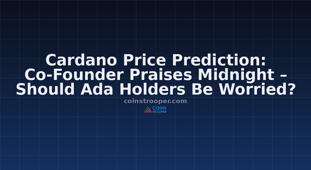 Cardano Price Prediction: Co-Founder Praises Midnight – Should Ada Holders Be Worried?