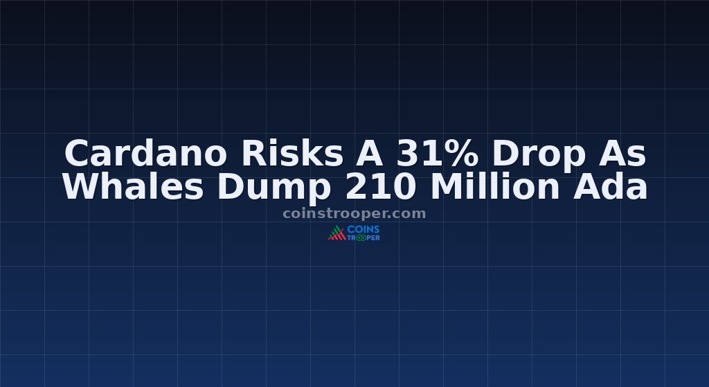 Cardano Risks A 31% Drop As Whales Dump 210 Million Ada