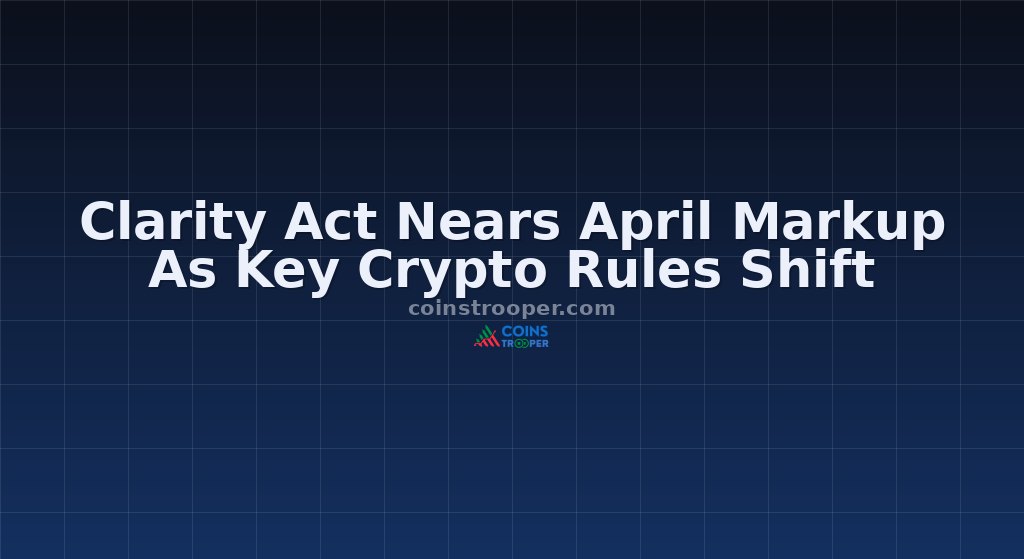 Clarity Act Nears April Markup As Key Crypto Rules Shift