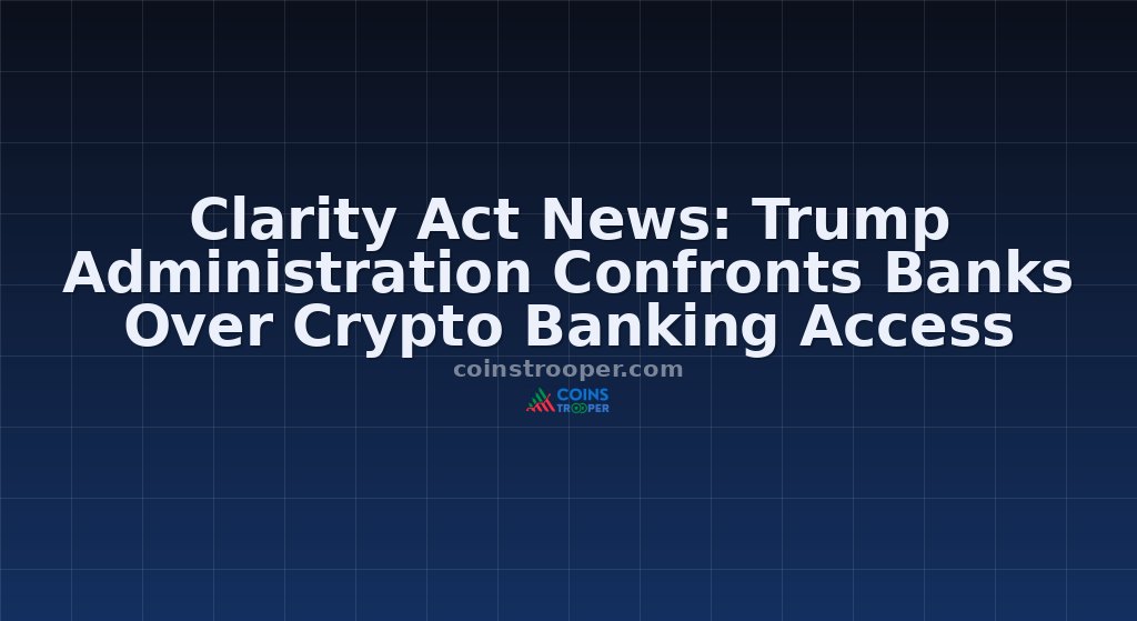 Clarity Act News: Trump Administration Confronts Banks Over Crypto Banking Access