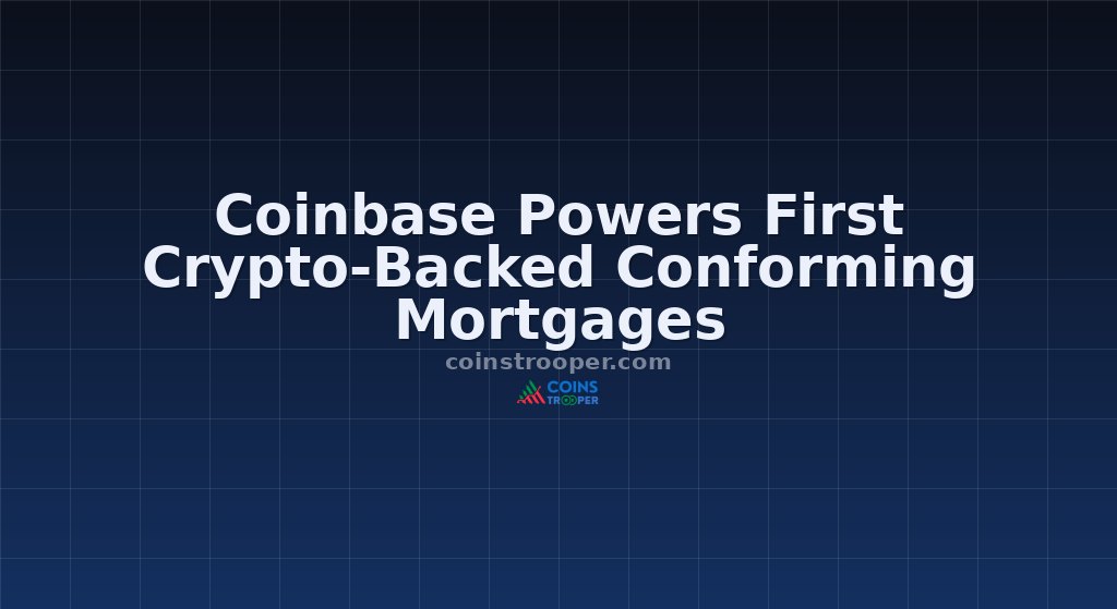 Coinbase Powers First Crypto-Backed Conforming Mortgages