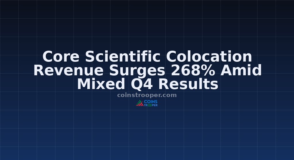 Core Scientific Colocation Revenue Surges 268% Amid Mixed Q4 Results