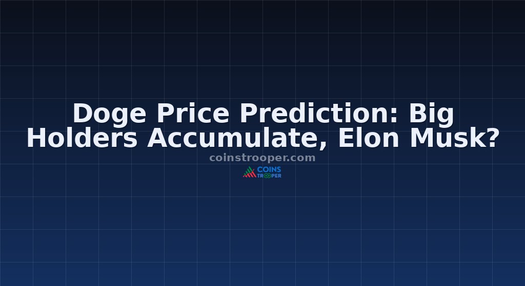 Doge Price Prediction: Big Holders Accumulate, Elon Musk?