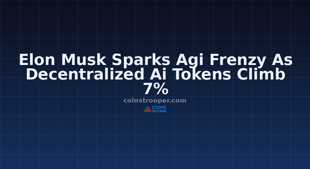 Elon Musk Sparks Agi Frenzy As Decentralized Ai Tokens Climb 7%