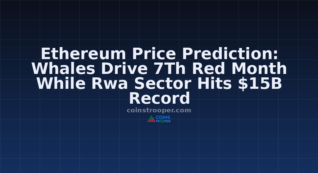Ethereum Price Prediction: Whales Drive 7Th Red Month While Rwa Sector Hits $15B Record