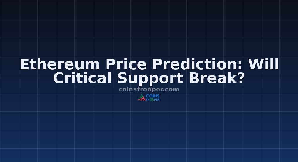 Ethereum Price Prediction: Will Critical Support Break?