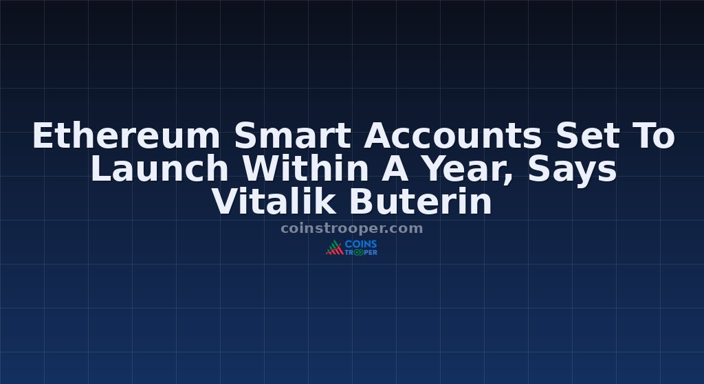 Ethereum Smart Accounts Set To Launch Within A Year, Says Vitalik Buterin