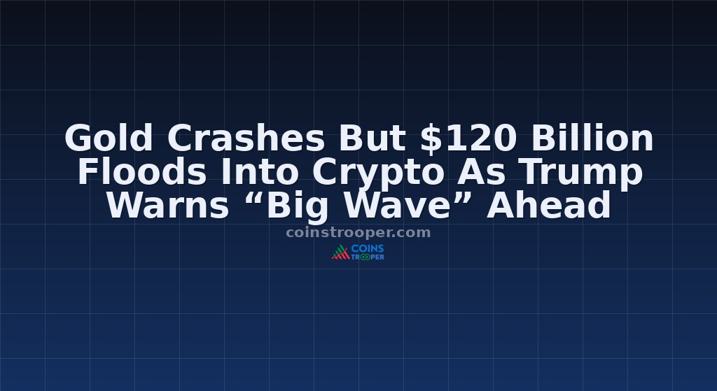 Gold Crashes But $120 Billion Floods Into Crypto As Trump Warns “Big Wave” Ahead