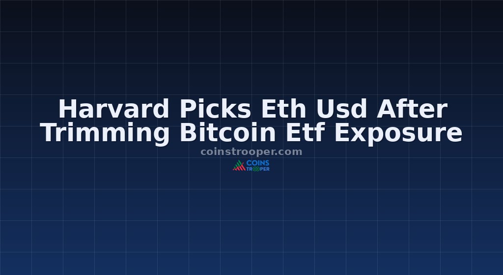 Harvard Picks Eth Usd After Trimming Bitcoin Etf Exposure