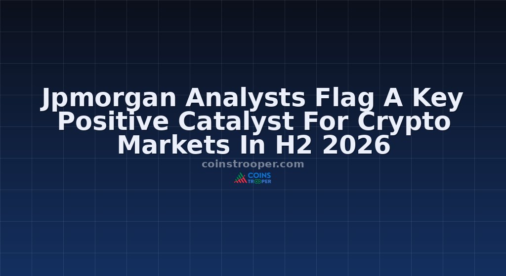 Jpmorgan Analysts Flag A Key Positive Catalyst For Crypto Markets In H2 2026