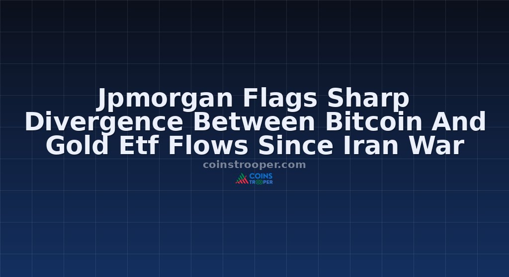Jpmorgan Flags Sharp Divergence Between Bitcoin And Gold Etf Flows Since Iran War