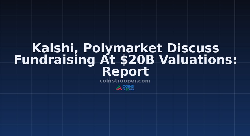 Kalshi, Polymarket Discuss Fundraising At $20B Valuations: Report