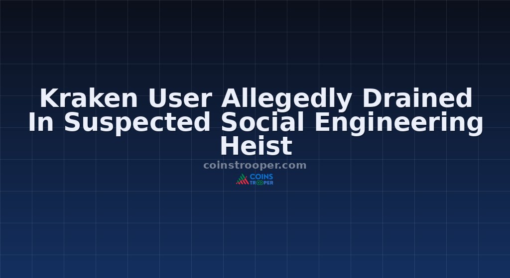 Kraken User Allegedly Drained In Suspected Social Engineering Heist