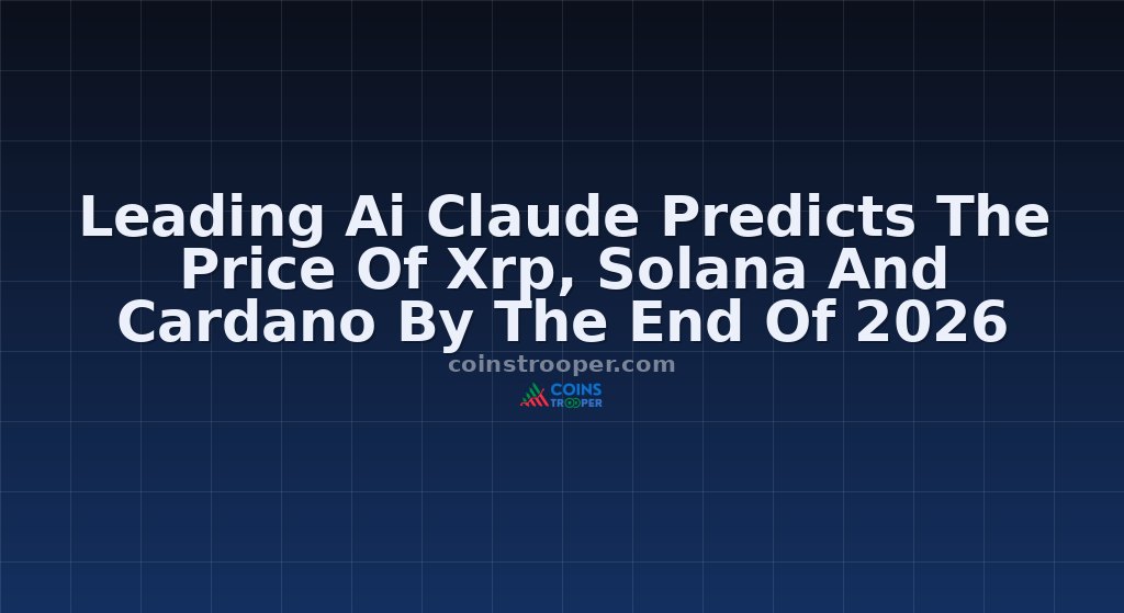 Leading Ai Claude Predicts The Price Of Xrp, Solana And Cardano By The End Of 2026