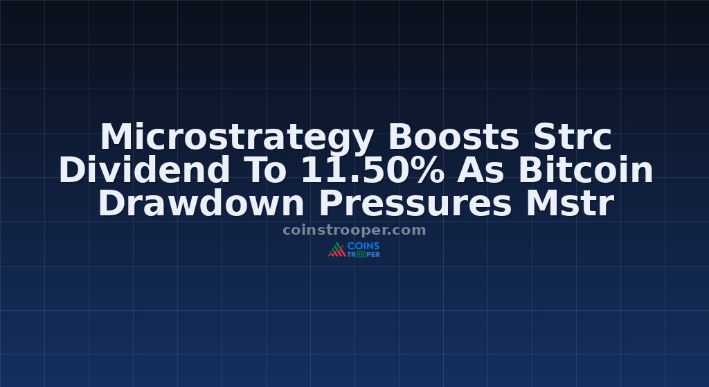 Microstrategy Boosts Strc Dividend To 11.50% As Bitcoin Drawdown Pressures Mstr