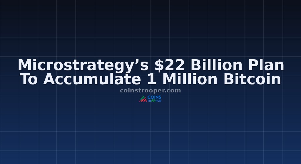Microstrategy’s $22 Billion Plan To Accumulate 1 Million Bitcoin