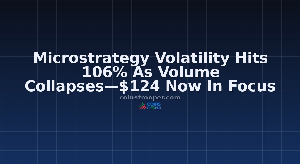 Microstrategy Volatility Hits 106% As Volume Collapses—$124 Now In Focus